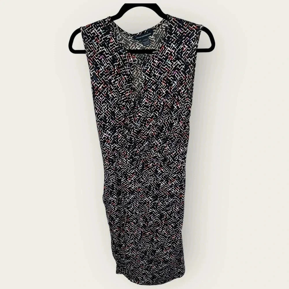 New French Connection Multi Color‎ Fitted Dress size 8 NWT $138 Lightweight